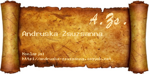 Andruska Zsuzsanna névjegykártya