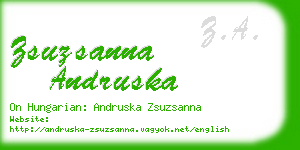 zsuzsanna andruska business card